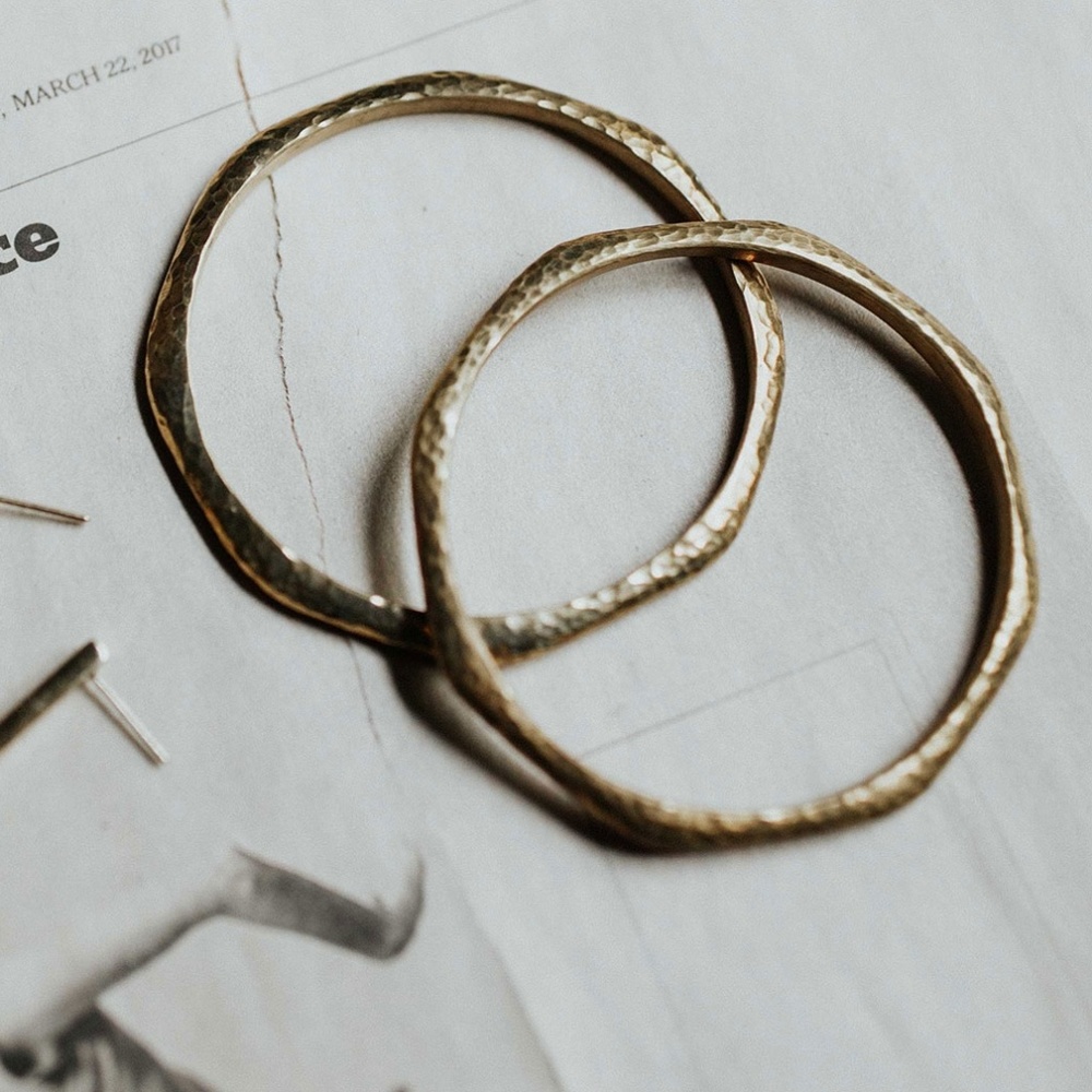 Sseko brass hex bangle